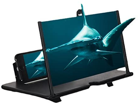 EeAaSsTy Lupa de Pantalla de teléfono móvil, 3D, proyector Plegable para Ver películas y vídeos, Apto para Todos los Smartphones (16 Pulgadas)