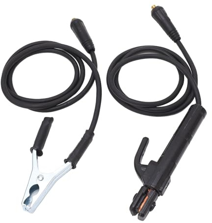 Lot de 2 supports d'électrode de soudage 200 A - Accessoires de rechange pour bornes de mise à la terre de machines à fer - Idéal pour le soudage à l'arc, le MMA et la tige - Câble de 1,5 m