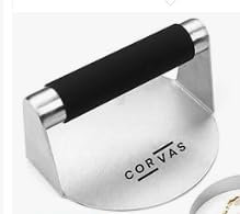 Genérico Premium Smash Burger - Kit Profesional Premium de Acero Inoxidable con Certificado EU Contacto con Alimentos - Set Hamburguesas - Prensa Hamburguesas