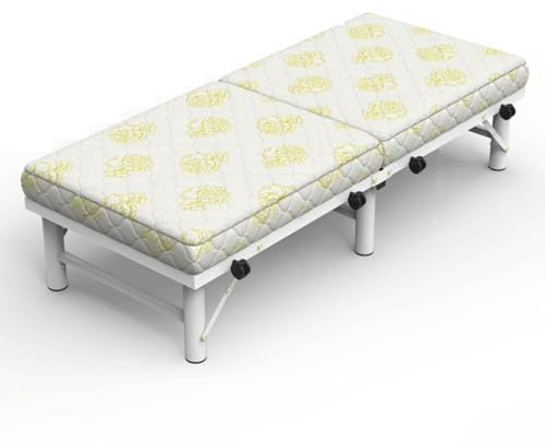campingsäng Fällbar säng med madrass Twin Folded Bed Portable Rollaway Gästbädd med minnesskum Madrass Space-Saving for Easy Storage campingsäng hopfällbar
