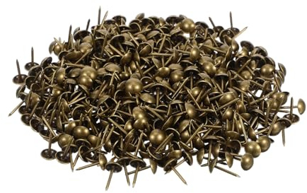 SOPOTUTU 500 Pezzi Chiodi Tappezzeria Vintage in Ferro per Mobili Decorativi Testa per e Poltrone Resistenti e