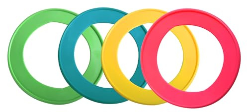 RSSLygaeonix Dog Flying Disc, 4 Pack Dog Toy Gift Set for Medium & Large Dogs, Floating Frisbee for Water Pool Beach, Lightweight Soft Frisbee for Fetch, Tug of War, Catch, Play, 8.5 inch