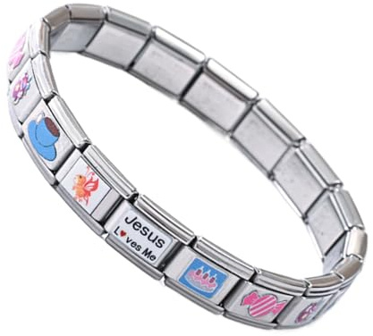 Italienska Charmarmband för Kvinnor,Stålsmycken Armband för Herr - Modeaccessoarer Resor Camping Fester Dejter