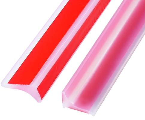 Zayejod 10M Silicone Shower Seal Strip,Bath Edging Trim,20x12mm,Transparent | Self-Adhesive Bathroom Sealing Sealant Trim,Floor Threshold Wet Room Water Barrier,Tile Edge for Bathtub Countertop,Kitchen