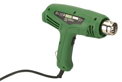 SALKI Pistola de Aire Caliente HSK 2000W 2E - Soplador de aire caliente de 2000W, 2 Niveles de Potencia, Temperatura del Aire 450-600 °C, Cable 2 Metros, Para Decapar, Secar, Quitar Vinilos