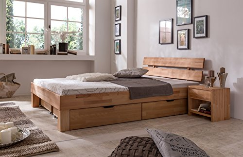 moebelstore24 - Letto Futon Judith, in faggio massiccio, oliato, 180 x 200 cm