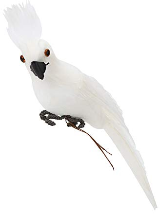 Hapivida Pájaro Artificial de Espuma, Modelo Realista de Loro de 11 Pulgadas con Plumas para Decoración de Jardín, Árbol, Balcón y Hogar