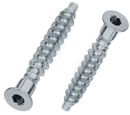 7x50mm FURNITURE FIXING CONFIRMAT SCREW - FLAT PACK FITTING WOOD CHIPBOARD PACK OF 5- 20 - 50 (50)