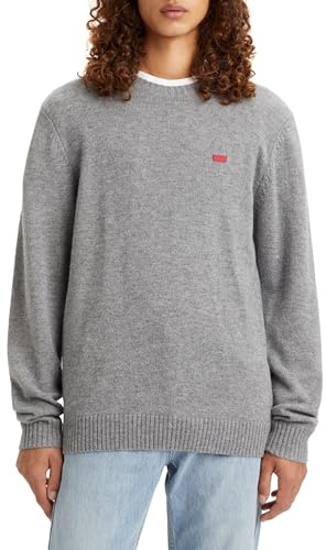Levi's Original Housemark Sweater, Uomo, Mid Tone Grey Heather, L
