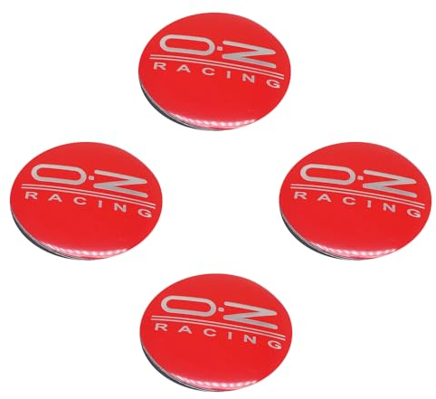OscitY 4 Stück Auto ABS Radnabenkappen, Für M582 OZ Racing（O.D=55MM,I.D=52MM） Felgen Center Nabendeckel Radmittelkappen wasserdicht Anti-Rost Dekoration Zubehör,D