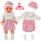Puppenkleidung Bogoro Puppenkleider Outfits Puppenkleidung 43 cm Zubehör Kleiderbügel Kleidung Overall Outfits Puppen Kleider Für Puppen 35-43 cm ((Rosa-Weiß)