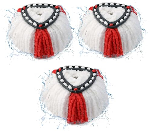 XIANGBIN 3 Pack Mop Replacement Heads Compatible with Vileda 2-in-1 Turbo Mop Head Replacement, Easy-to-Use Cleaning Refills for Efficient Floor Cleaning