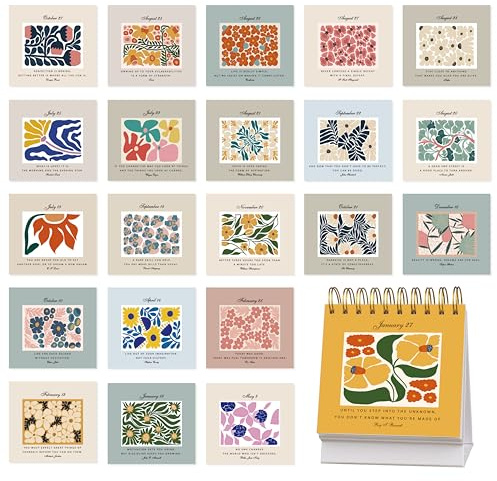 366 Daily Affirmation Desk Calendar, Motivational Mindfulness Self Care Quotes Reminder Inspirational Standing Flip Calendar, Office Desk Accessories Stress & Anxiety Relief Items for Men, Women