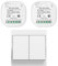 Cerhot 230V Tuya WiFi Smart Switch, set di interruttori della luce wireless, interruttore wireless, interruttore di controllo remoto, interruttore wireless per l'illuminazione domestica (EU 2Gang 1V2)