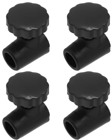 LT Easiyl 4Pcs Window Stay Lock Replacement Knob RV Window Lock Knob Support Rod Plum Knob Compatible with Polyplastic 10mm to 12mm Connector 10x12.7x24mm Black