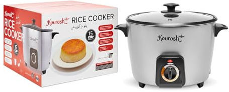 YEDI KOUROSH Persian Rice Cooker 15 Cup Tahdig Maker