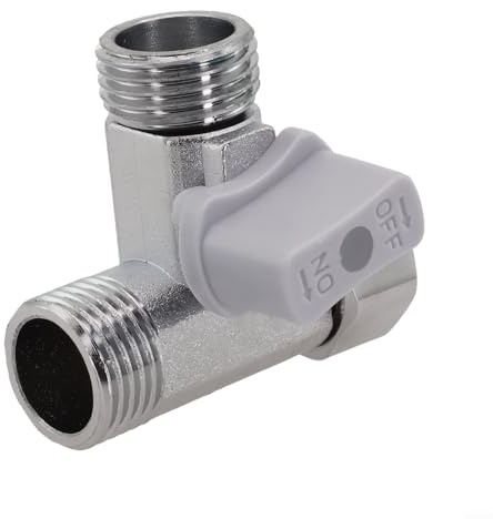 Valvola di arresto a T in lega di zinco per serbatoio WC per bidet spruzzatore e fornitura di acqua da cucina con anello di tenuta sicuro