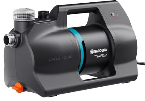 GARDENA Autom. Home&Bomba de jardín 4600 Bombas silenciosas: riego automatizado y suministro de agua doméstico, 25% menos consumo de energía, Tecnología silenciosa (9070-20)
