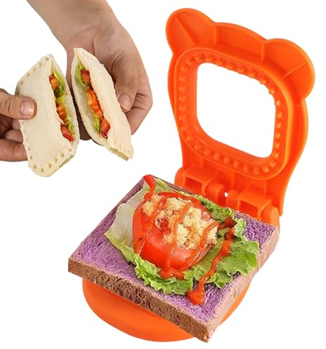 Cortador de sándwiches – Descrujador de pan | Cortador de verduras para el pan para sellar sándwiches, inquebrantable para accesorios de almuerzo para niños, moldes, cortadores de galletas, crepes