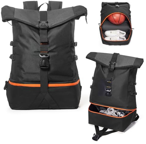 Mochila de Pickleball con Compartimento para Zapatos y Pelota, Bolsa de Pádel, Mochila de Tenis, Mochila Deportiva Impermeable para Hombres y Mujeres, Rucksack para Baloncesto, Voleibol, Fútbol