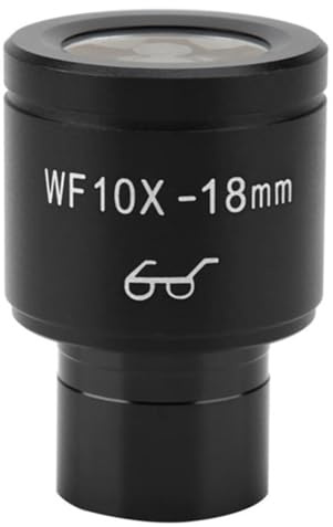 Rastapulz WF10X vidvinkel-okular 18 mm synfält hög ögonpunkt 23,2 mm gränsyta biologiskt mikroskop