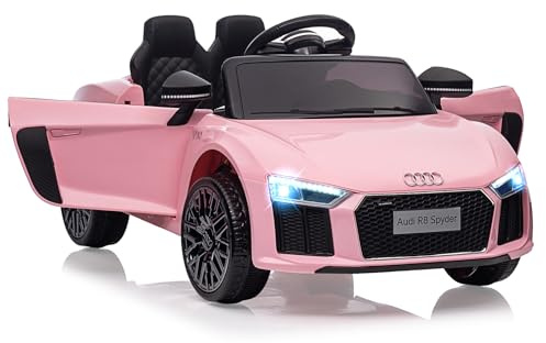 Voiture Électrique pour Enfants - 6V, Quad Électrique Enfants avec LED, Double Moteur 25W X2, Double Traction, Port USB, Rose