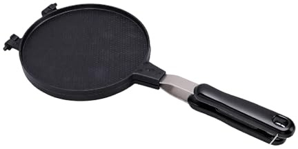 Cosiki Macchina per Cono per Cialde, Macchina per Cono Gelato Antiaderente per Involucri di Crepes per Involtini Primavera Ciotole per Cialde Tortillas con Manico, per Fornello a Gas di Casa (Teglia