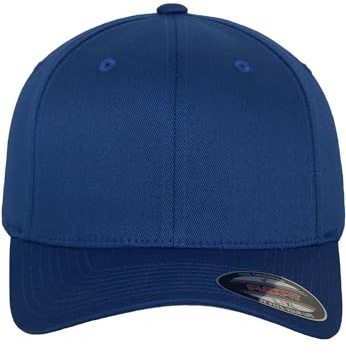 Flexfit Unisex Cap Without Fastener for Men, Ladies and Children Baseball Cap Woolly Combed - Royal, L/XL