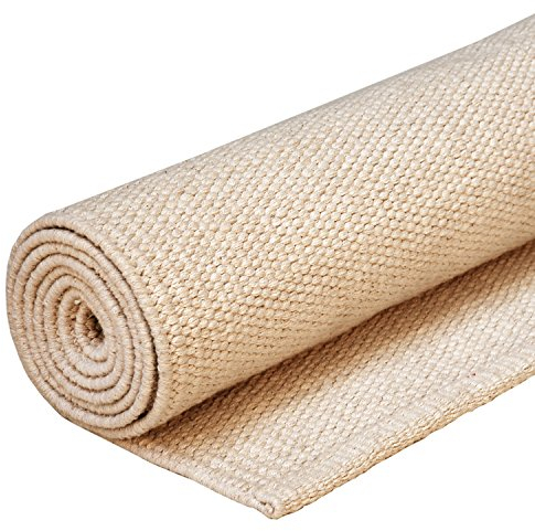 Bodhi Yoga Rug Yoga-Teppich aus Baumwolle, Natur, 200 x 66 cm, Mysore Yoga-Rug, Auflage aus Naturmaterial für Ashtanga oder Hot Yoga Matte, Natur-Material