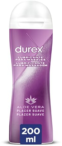 Durex Play Massage Gel Lubricante 2 en 1, Gel de Masaje y Lubricante con Aloe Vera 200 ml