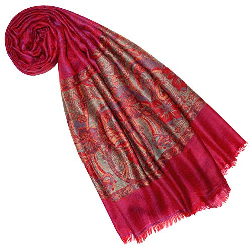 Lorenzo Cana - Pashmina, sciarpa, 100% cashmere, sciarpa da donna in tessuto, multicolore, Taglia unica