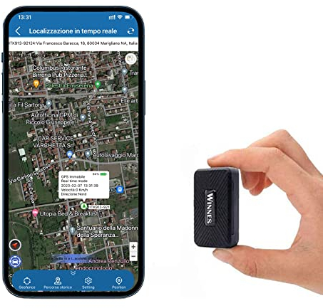TK913 Mini Traceur GPS, Puissant Traceur GPS magnétique positionnement avec SIM Gratuit en Temps réel pour Animaux, Enfants, localisateur Anti-Perte APP Gratuit