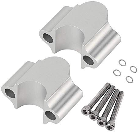 Riser del manillar de la motocicleta, 7/8 ` (22 mm) universal de aleación de aluminio Riser del manillar de la motocicleta abrazadera ascendente del manillar de la motocicleta(Galvanoplastia)