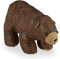 Relaxdays Türstopper Bär, Stoff, Kunstleder, für Boden, innen, schwer, Deko Türsack Tier, HxBxT 17 x 16 x 32 cm, braun