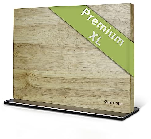 QUINTESSIO - XL portacoltelli da cucina magnetico - ceppo coltelli vuoto magnetico bifacciale - porta coltelli da cucina - ceppo coltelli da cucina vuoto - ceppo coltelli vuoto in legno - rovere