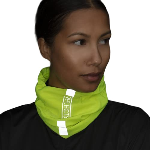 Proviz REFLECT360 Reflective Breathable Unisex Windproof Multi Functional Neck Warmer Gaiter Hi Visibility, Yellow
