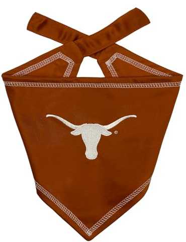 Pets First NCAA Texas Longhorns Tie Bandana, Large/x-Large. Dog Bandana Scarf Bib for Pet Cat Dog. The Ultimate Game-Day, Party Bandana (TX-3550-L-XL)