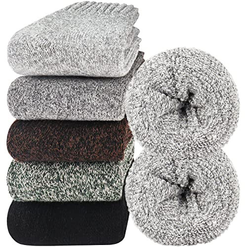 Jeasona Dicke Thermosocken Damen 39-42 Wollsocken Warme Wintersocken Stricksocken Geschenke für Winter