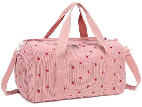 BLUBOON Duffle Bag Girls Kids Cute Gym Bag with Shoes Compartment & Wet Separation Waterproof Sports Overnight Travel Bag