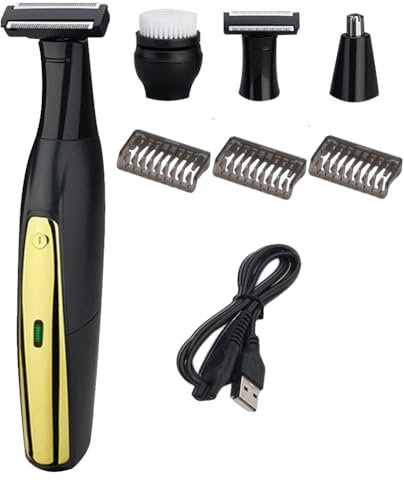 Nass- und Trockenrasierer für Herren, 3-in-1 Trockenrasierer für Herren, Bartschneider, rotierender Gesichtsrasierer, ergonomischer Körperrasierer, multifunktionaler elektrischer Rotationsrasierer für