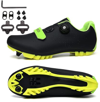 Zapatilla de Ciclismo Hombre Mujer, Mateju Zapatos Bicicleta de Montaña Carretera Exterior MTB Compatibles con SPD Lock System, Unisex Adulto Ciclismo Bicicleta Estatica Interior