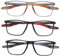 3 Pack Blaulichtfilter Brilles,Strahlungs UV Beschlagfreie Leichte Brille,Sportliche Federscharnierbrille für Männer Frauen ältere Menschen Leichter Körperlicher Betätigung und Täglichen Freizeit