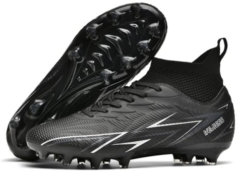 Hommes Chaussures de Football AG Faux Gazon Sneakers Noir Blanc Violet