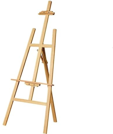 Trintion Chevalet peinture en bois massif de 150 cm,Chevalet Peinture en bois Grand Pliable et Réglable en Hauteur, Ddapté pour l'art, Peinture et les Mariages