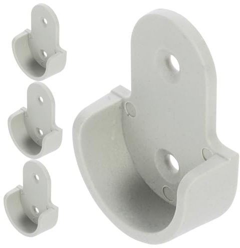 IMIKEYA Support de Tringle pour Penderie en Plastique 25mm 30pcs, Installation Facile, Socles Simples Adaptés pour Barre de Dressing et Accessoires de Rangement