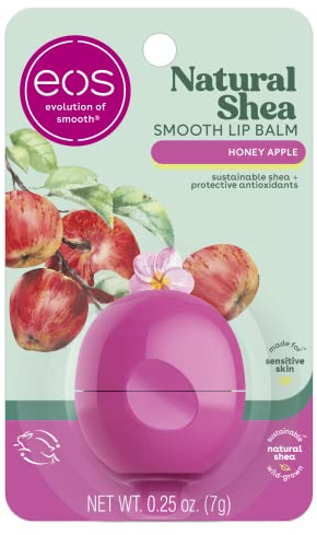 eos Super Soft Shea Lip Balm - Honey Apple | 24 Hour Hydration | Lip Care to Moisturize Dry Lips | Gluten Free | 0.25 oz