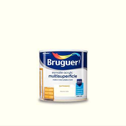 Bruguer Acrylic Multisuperficie Esmalte al agua Satinado Blanco Roto 250 ml