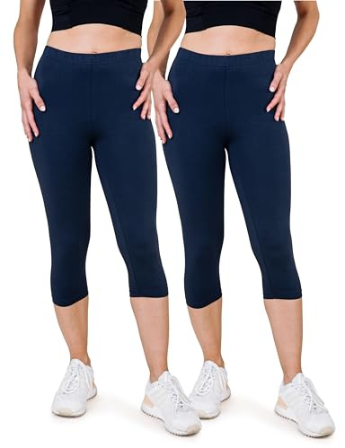 SES Capri 3/4 damleggings, 2-pack bomull