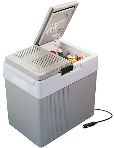 Cool Box 31L Electric Iceless Cooler Car Mini Fridge Refrigerator Hot and Cold Function Summer Cool Insulated Cooler Box Cool Bags for Camping Picnics Travels Keep Food Drinks Chill Grey