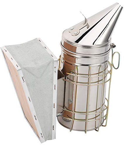 Natudeco Bienenstock-Räucherbienen-Rauchsender Erhöhter Imker-Sprühgerät Waben-Räuchermaschine Imkerei-Starter-Werkzeug Hausgartenzubehör mit Hitzeschild
